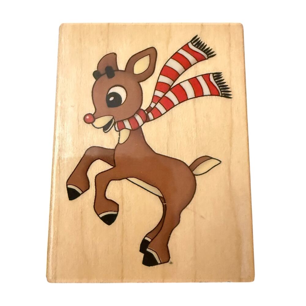 Inkadinkado Rudolph The Red-Nosed Reindeer Christmas Holiday Rubber Stamp